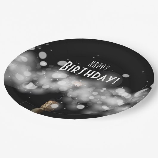 Assiettes En Carton Plaques de papier d'anniversaire élégantes pour Ch (Angle)