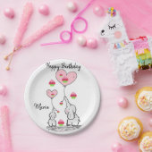 Assiettes En Carton Plaques de papier d'anniversaire, éléphant (Fête)