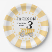 Assiettes En Carton Plaques de papier d'anniversaire en construction (Devant)