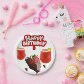 Assiettes En Carton Plaques de papier d'anniversaire, fraise (Fête)