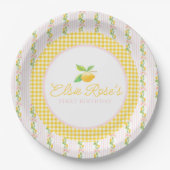 Assiettes En Carton Plaques de papier d'anniversaire Lemonade (Devant)