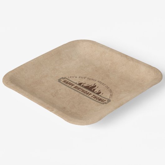 Assiettes En Carton Plaques de papier d'anniversaire personnalisées BB (Angulaire)