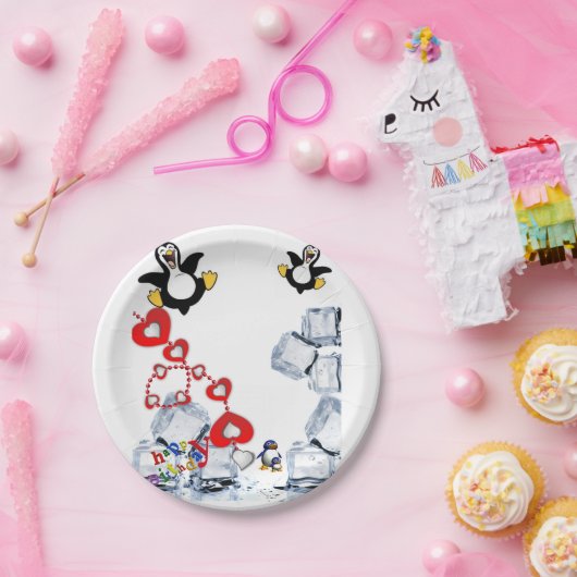 Assiettes En Carton Plaques de papier d'anniversaire, Pingouin (Fête)
