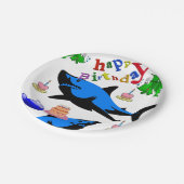 Assiettes En Carton Plaques de papier d'anniversaire, requin (Angle)