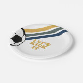 Assiettes En Carton Plaques de papier d'anniversaire Retro Soccer (Angle)