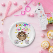 Assiettes En Carton Plaques de papier d'anniversaire, singe (Fête)