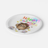 Assiettes En Carton Plaques de papier d'anniversaire, singe (Angle)
