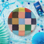 Assiettes En Carton Plaques de papier dans la conception Carré funky (Fête)