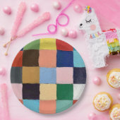 Assiettes En Carton Plaques de papier dans la conception Carré funky (Fête)