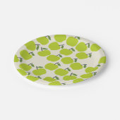 Assiettes En Carton Plaques de papier d'Apple vert (Angle)