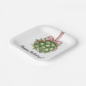 Assiettes En Carton Plaques de papier d'aquarelle Coquette Mistletoe (Angulaire)
