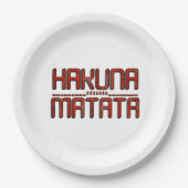 Assiettes En Carton Plaques de papier d'art Hakuna Matata Techno (Devant)