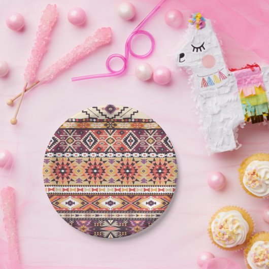 Assiettes En Carton Plaques de papier d'art tribal (Fête)