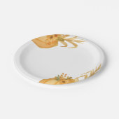 Assiettes En Carton Plaques de papier d'automne Citrouille simples (Angle)