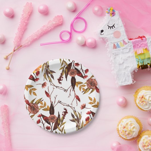 Assiettes En Carton Plaques de papier d'automne rustiques (Fête)