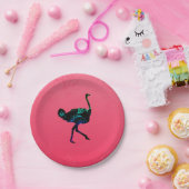 Assiettes En Carton Plaques de papier d'autruche Abstraites (Fête)