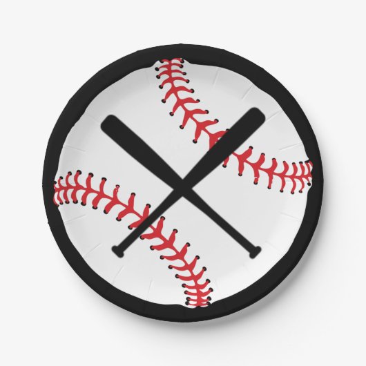 Assiettes En Carton Plaques de papier de baseball (Devant)