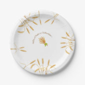 Assiettes En Carton Plaques de papier de blé 7 po (Devant)