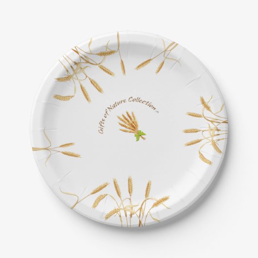 Assiettes En Carton Plaques de papier de blé 7 po (Devant)