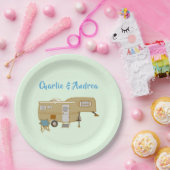 Assiettes En Carton Plaques de papier de camping RV personnalisées (Fête)