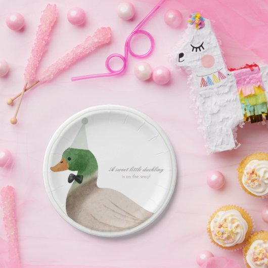 Assiettes En Carton Plaques de papier de canard vert (Fête)