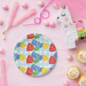 Assiettes En Carton Plaques de papier de carton de couleur de construc (Fête)