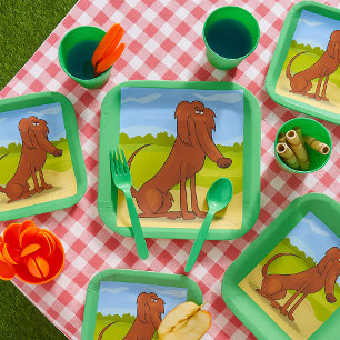 Assiettes En Carton Plaques de papier de chien de canard à pâte irland