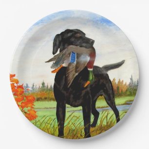 Assiettes En Carton Plaques de papier de chien de chasse