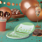 Assiettes En Carton Plaques de papier de concept vert