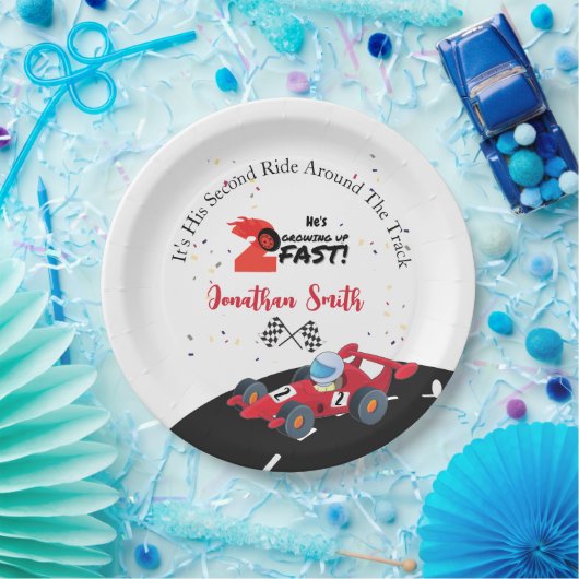 Assiettes En Carton Plaques de papier de course d'anniversaire (Fête)