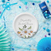 Assiettes En Carton Plaques de papier de douche marie blanche (Fête)