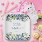 Assiettes En Carton Plaques de papier de douche pour bébé garçon fleur (Fête)