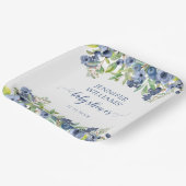 Assiettes En Carton Plaques de papier de douche pour bébé garçon fleur (Angulaire)