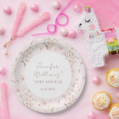 Assiettes En Carton Plaques de papier de douche pour petite fille fleu (Fête)