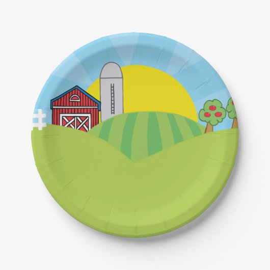 Assiettes En Carton Plaques de papier de ferme (Devant)