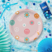 Assiettes En Carton Plaques de papier de fête d'anniversaire d'un retr (Fête)