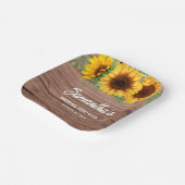 Assiettes En Carton Plaques de papier de Fête des mariées de tournesol (Angulaire)