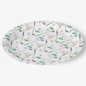 Assiettes En Carton Plaques de papier de golf Watercolor (Angle)
