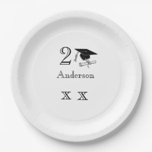 Assiettes En Carton Plaques de papier de graduation personnalisées