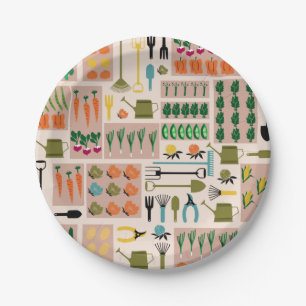 Assiettes En Carton Plaques de papier de jardin de légumes