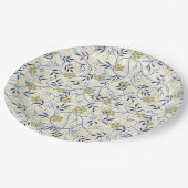 Assiettes En Carton Plaques de papier de jasmin bleu (Angle)
