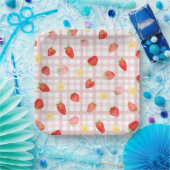 Assiettes En Carton Plaques de papier de la fraise (Fête)