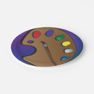 Assiettes En Carton Plaques de papier de la palette d'artistes