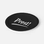 Assiettes En Carton Plaques de papier de l'Oktoberfest noir et blanc (Angle)