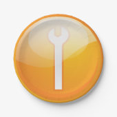 Assiettes En Carton Plaques de papier de l'outil Symbole de l'analyseu (Devant)