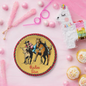 Assiettes En Carton Plaques de papier de lutte de la partie occidental (Fête)