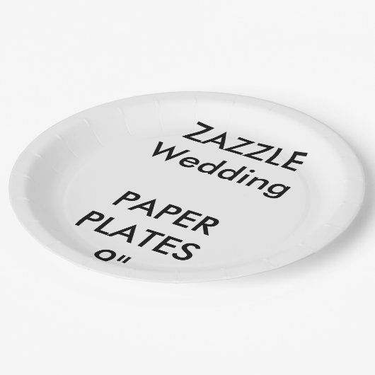 Assiettes En Carton Plaques de papier de mariage jetables personnalisé (Angle)