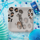 Assiettes En Carton Plaques de papier de mode pour femmes (Fête)