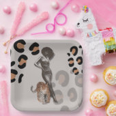 Assiettes En Carton Plaques de papier de mode pour femmes (Fête)