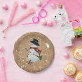 Assiettes En Carton Plaques de papier de neige (Fête)